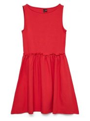 Vero Moda Sukienka w kolorze czerwonym rozmiar: XS. Czerwone sukienki damskie Vero Moda, bez wzorów, z bawełny, bez ramiączek. Za 129.95 zł.