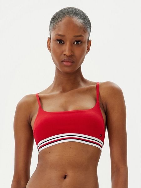 Tommy Hilfiger Góra od bikini UW0UW05806 Czerwony. Czerwone bikini Tommy Hilfiger, bez wzorów, z syntetyku. Za 139.99 zł.