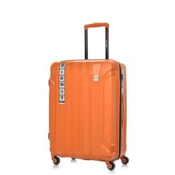 Walizka na kółkach SwissBags Tourist pomarańczowa - mała 40 l. Brązowe walizki bez wzorów, z materiału, małe. Za 377.10 zł.