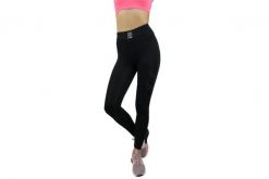 Leginsy fitness damskie Leggins BLACK-POSH. Czarne legginsy sportowe damskie Gym Hero, xs, bez wzorów, z elastanu, na fitness i siłownię. Za 99.99 zł.