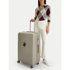Walizka duża Beverly Hills Polo Club. Brązowe walizki Beverly Hills Polo Club, bez wzorów, duże. Za 399.99 zł.