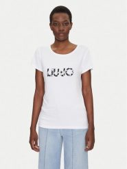 Liu Jo Beachwear T-Shirt VA5156 JS360 Biały Regular Fit. Białe t-shirty damskie Liu Jo Beachwear, l, bez wzorów, z wiskozy, bez kołnierzyka. Za 219.99 zł.