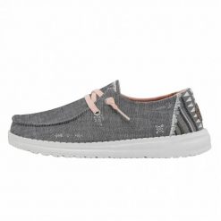 HEYDUDE Damskie Mokasyny Wendy Boho. Szare mokasyny damskie Hey dude, z materiału, bez obcasa. Za 199.00 zł.