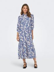 JDY Sukienka w kolorze biało-niebieskim rozmiar: M. Białe sukienki damskie JDY, bez wzorów, bez ramiączek. Za 199.03 zł.