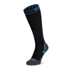 Skarpety Bridgedale StormSock Mid Knee - black/blue. Czarne skarpetki damskie Bridgedale, bez wzorów. Za 193.99 zł.