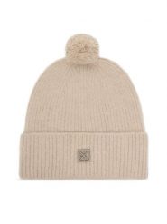 Calvin Klein Czapka Emblem Brushed LV04D8067G Beżowy. Brązowe czapki damskie Calvin Klein, na zimę, bez wzorów, z materiału. Za 259.99 zł.