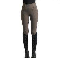 Damskie legginsy jeździeckie z pełną przyczepnością Premier Equine Ventus. Brązowe legginsy damskie PREMIER EQUINE, s, bez wzorów, z tkaniny. Za 385.50 zł.