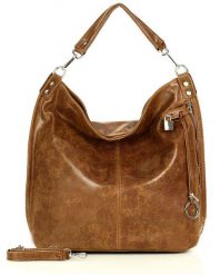 Torebka damska brązowa MARCO MAZZINI s92c. Brązowe shopper bag bez wzorów, ze skóry, na ramię, bez dodatków. Za 322.05 zł.