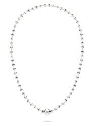 Liebeskind Posrebrzany naszyjnik - dł. 42 cm rozmiar: onesize. Szare naszyjniki damskie Liebeskind, posrebrzane. Za 208.36 zł.