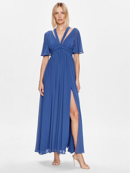 Marella Sukienka wieczorowa Icona 2332210432 Niebieski Slim Fit. Niebieskie sukienki damskie Marella, bez wzorów, z syntetyku, wizytowe, bez ramiączek. Za 1,359.00 zł.