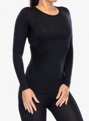 Bluza termoaktywna damska Brubeck Comfort Wool LS. Czarne bluzy damskie Brubeck, xl, bez wzorów, z elastanu, bez kaptura. Za 219.99 zł.