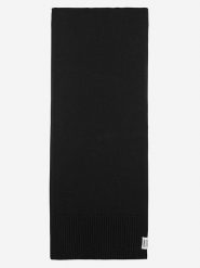 Ecoalf Wełniany szal w kolorze czarnym - 180 x 40 cm rozmiar: onesize. Czarne szaliki damskie Ecoalf, bez wzorów, ze skóry. Za 150.02 zł.