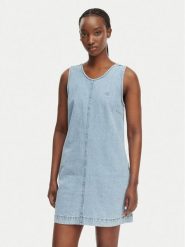 Calvin Klein Jeans Sukienka jeansowa LV047F499G Niebieski Regular Fit. Niebieskie sukienki damskie Calvin Klein Jeans, bez wzorów, z bawełny, bez ramiączek. Za 489.99 zł.