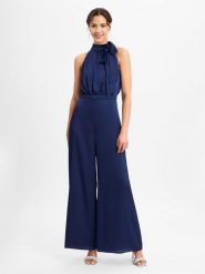 Swing Kombinezon Kobiety Sztuczne włókno niebieski, 32. Niebieskie kombinezony damskie Swing, bez wzorów, z włókna, eleganckie, bez kołnierzyka, bez ramiączek. Za 699.95 zł.
