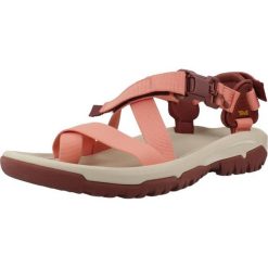 Sandały TEVA W HURRICANE TERR Rose. Czerwone sandały damskie Teva, bez wzorów, z tkaniny, bez obcasa, bez zapięcia. Za 316.99 zł.