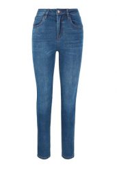 Spodnie jeansowe rurki, High skinny, D-LADY. Niebieskie rurki damskie Volcano, bez wzorów, z jeansu, z podwyższonym stanem. Za 159.99 zł.