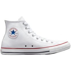 Trampki Converse Chuck Taylor HI Leather, Dla obu płci. Białe trampki damskie Converse, bez wzorów, ze skóry, bez zapięcia. Za 349.99 zł.