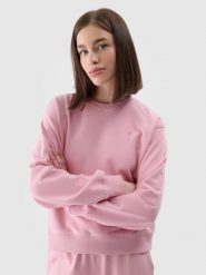 4F Bluza dresowa nierozpinana bez kaptura damska - różowa M. Czerwone bluzy damskie 4F, m, bez wzorów, z bawełny, bez kaptura. Za 129.99 zł.