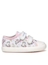 Geox Sneakersy B Gisli B451MB 000AN C0406 S Biały. Białe buty sportowe dziewczęce Geox, z materiału, bez zapięcia. Za 129.99 zł.