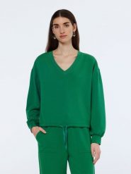 Scotch & Soda Bluza w kolorze zielonym rozmiar: S. Zielone bluzy damskie Scotch & Soda, s, bez wzorów, bez kaptura. Za 165.71 zł.