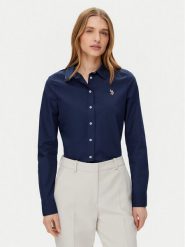 U.S. Polo Assn. Koszula WUP1306 Granatowy Regular Fit. Niebieskie koszule damskie U.S. Polo Assn., l, bez wzorów, z bawełny, bez kołnierzyka, bez ramiączek. Za 189.99 zł.