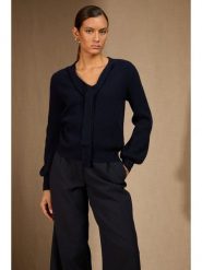 Perfect Cashmere Kaszmirowy sweter "Noty" w kolorze granatowym rozmiar: XL. Niebieskie swetry klasyczne damskie Perfect Cashmere, xl, z kaszmiru, bez kołnierzyka. Za 413.99 zł.