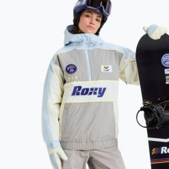 Kurtka snowboardowa damska ROXY Chloe Kim Anorak. Szare kurtki damskie Roxy, na zimę, l, bez wzorów, z materiału, bez kaptura. Za 1,263.20 zł.