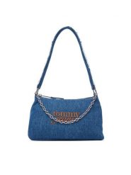 Tommy Jeans Torebka Tjw Cool Denim Shoulder Bag AW0AW18575 Niebieski. Niebieskie torebki klasyczne damskie Tommy Jeans, z denimu, bez dodatków. Za 489.99 zł.