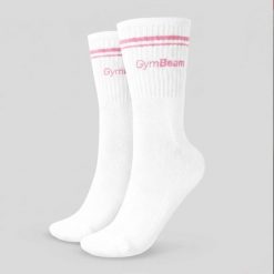 Skarpety unisex fitness 3/4 Crew. Czerwone skarpetki damskie GYMBEAM, bez wzorów, z bawełny. Za 17.90 zł.