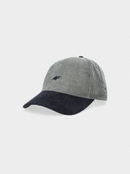 4F Czapka z daszkiem sztruksowa strapback uniseks - multikolor S/M. Czapki z daszkiem damskie 4F, na lato, bez wzorów, ze sztruksu. W wyprzedaży za 39.99 zł.