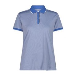 Damska koszulka polo CMP. Niebieskie bluzki damskie CMP, bez wzorów, bez kołnierzyka, bez ramiączek. Za 194.90 zł.