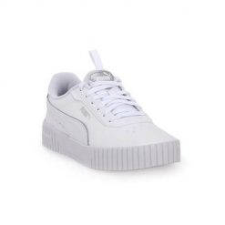 Buty do chodzenia damskie Puma 02 Carina 2.0 Pop Up. Białe obuwie sportowe casual damskie Puma, z materiału, trekkingowe. W wyprzedaży za 199.00 zł.