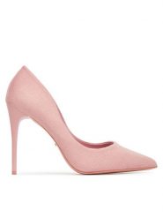 DeeZee Szpilki DZ0031 Różowy. Czerwone szpilki damskie DeeZee, bez wzorów, z materiału, bez obcasa, na szpilce, bez zapięcia. Za 129.99 zł.