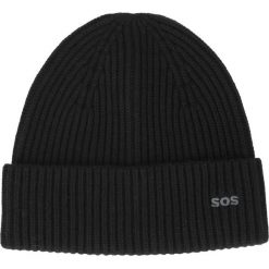 Wełniana czapka SOS Girdwood. Czarne czapki damskie SOS, na zimę, bez wzorów, z wełny. Za 243.00 zł.
