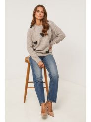 Soft Cashmere Sweter w kolorze szarobrązowym rozmiar: 36/38. Brązowe swetry klasyczne damskie Soft Cashmere, bez kołnierzyka. Za 99.80 zł.
