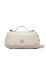 Calvin Klein Torebka LV04F3679G Kremowy. Białe torebki klasyczne damskie Calvin Klein, ze skóry, bez dodatków. Za 409.99 zł.