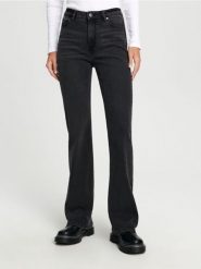 Jeansy mid waist - szary. Szare jeansy damskie Sinsay. Za 79.99 zł.
