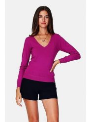 William de Faye Sweter w kolorze fioletowym rozmiar: 40. Różowe swetry klasyczne damskie William de Faye, z kaszmiru, bez kołnierzyka. Za 113.99 zł.