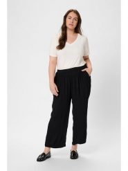 KAFFE curve Kuloty w kolorze czarnym rozmiar: 54. Czarne spodnie materiałowe damskie KAFFE curve, bez wzorów, z materiału. Za 118.56 zł.
