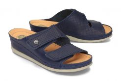 DR. BRINKMANN 701226-5 marine, klapki damskie. Niebieskie klapki damskie Dr. Brinkmann, bez wzorów, ze skóry, bez obcasa, bez zapięcia. Za 329.90 zł.