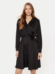 Rinascimento Sukienka koszulowa CFC0121838003 Czarny Regular Fit. Czarne sukienki damskie Rinascimento, bez wzorów, z syntetyku, bez ramiączek. Za 199.99 zł.