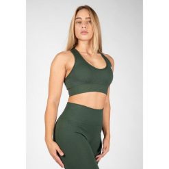Neiro Bezszwowe Biustonosz sportowy - zielony. Zielone biustonosze sportowe damskie GORILLA WEAR, bez wzorów. Za 183.00 zł.