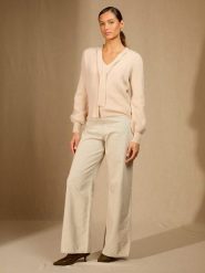 Perfect Cashmere Kaszmirowy sweter "Noty" w kolorze kremowym rozmiar: L. Brązowe swetry klasyczne damskie Perfect Cashmere, l, z kaszmiru, bez kołnierzyka. Za 413.99 zł.