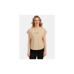 Damska bawełniany t-shirt Kilpi NELLIM-W. Brązowe t-shirty damskie Kilpi, bez wzorów, z bawełny, bez kołnierzyka. Za 138.03 zł.