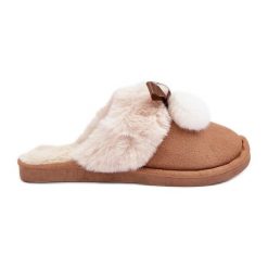 Kapcie Damskie Z Futerkiem Camel beżowy. Brązowe kapcie damskie . Za 82.20 zł.