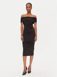Marciano Guess Sukienka koktajlowa 5GGK39 6259A Czarny Regular Fit. Czarne sukienki damskie Marciano Guess, z aplikacjami, z syntetyku, wizytowe, bez ramiączek. Za 599.99 zł.