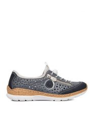 Rieker Sneakersy CEO-N42P6-14 Granatowy. Niebieskie obuwie sportowe damskie Rieker, z materiału, bez zapięcia. Za 369.99 zł.
