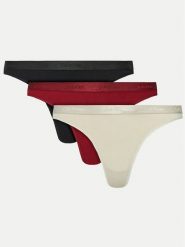 Calvin Klein Underwear Komplet 3 par stringów Thong 3pk 000QD5244E Kolorowy. Komplety bielizny Calvin Klein Underwear, bez wzorów, z bawełny. Za 129.99 zł.
