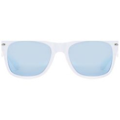 Biało-Niebieskie Okulary Lady Danger. Białe okulary przeciwsłoneczne damskie Born2be. Za 24.99 zł.