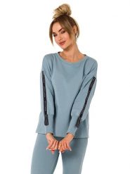 Made of emotion Sweter w kolorze niebieskim rozmiar: M. Niebieskie swetry klasyczne damskie Made Of Emotion, m, bez kołnierzyka. Za 187.06 zł.